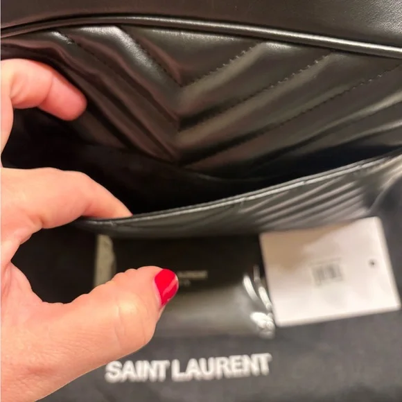 Saint Laurent Lou Lou Medium YSL Camera Bag with Pocket in Quilted Leather - Picture 13 of 15
